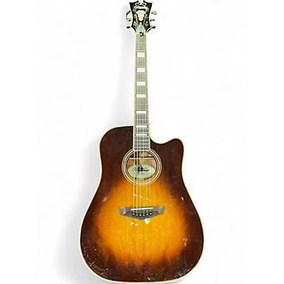 Used D'Angelico Premier Delancey Cutaway Dreadnought Vintage Sunburst Acoustic Electric Guitar