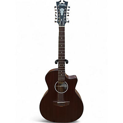 Used D'Angelico Premier Fulton LS  Mahogany Stain 12 String Acoustic Electric Guitar