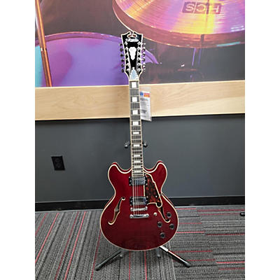 D'Angelico Used D'Angelico Premier Red Hollow Body Electric Guitar