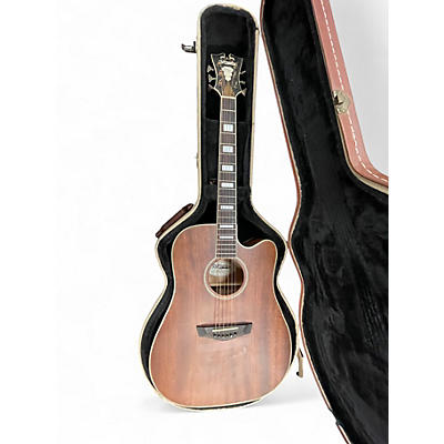 Used D'Angelico Premier Riverside Natural Mahogany Acoustic Electric Guitar