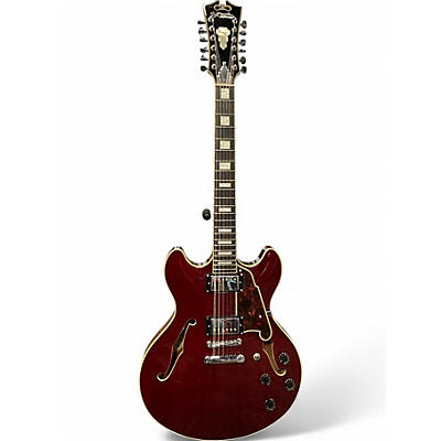 Used D'Angelico Premier Series 12-STRING HOLLOWBODY Wine Red Hollow Body Electric Guitar