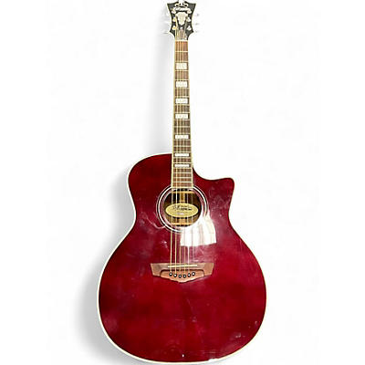 Used D'Angelico Premier Series Acoustic Wine Red Acoustic Electric Guitar