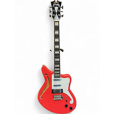Used D'Angelico Premier Series Bedford SH Fiesta Red Hollow Body Electric Guitar