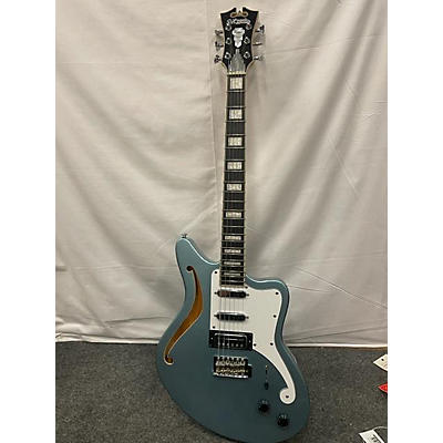 D'Angelico Used D'Angelico Premier Series Bedford SH Ice Blue Metallic Hollow Body Electric Guitar