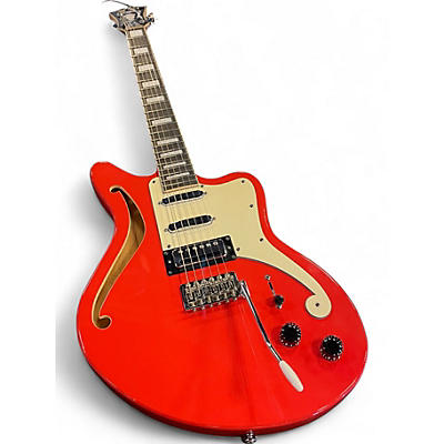 Used D'Angelico Premier Series Bedford SH Limited-Edition Fiesta Red Hollow Body Electric Guitar