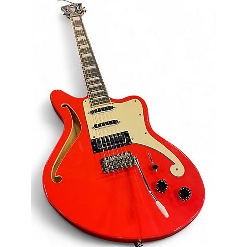 Used D'Angelico Premier Series Bedford SH Limited-Edition Fiesta Red Hollow Body Electric Guitar Fiesta Red
