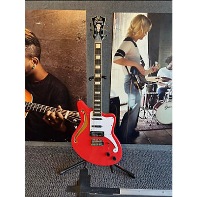 D'Angelico Used D'Angelico Premier Series Bedford SH Limited-Edition Fiesta Red Solid Body Electric Guitar