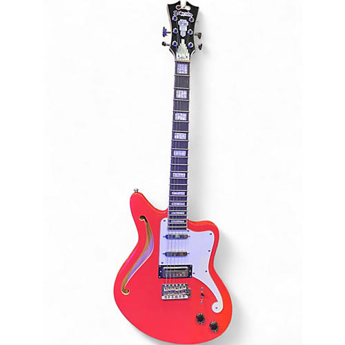 Used D'Angelico Premier Series Bedford SH Limited-Edition Flat Red Hollow Body Electric Guitar Flat Red