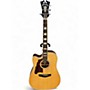 Used D'Angelico Premier Series D500 LEFT HANDED Natural Acoustic Electric Guitar Natural
