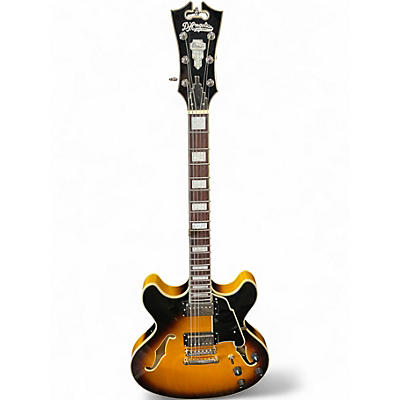 Used D'Angelico Premier Series DC 2 Color Sunburst Hollow Body Electric Guitar
