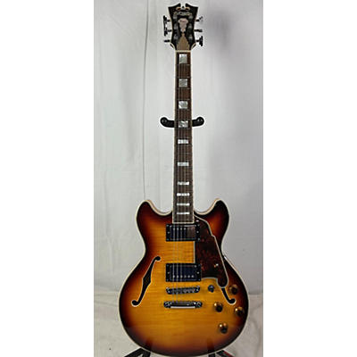 D'Angelico Used D'Angelico Premier Series DC 2 Tone Sunburst Hollow Body Electric Guitar