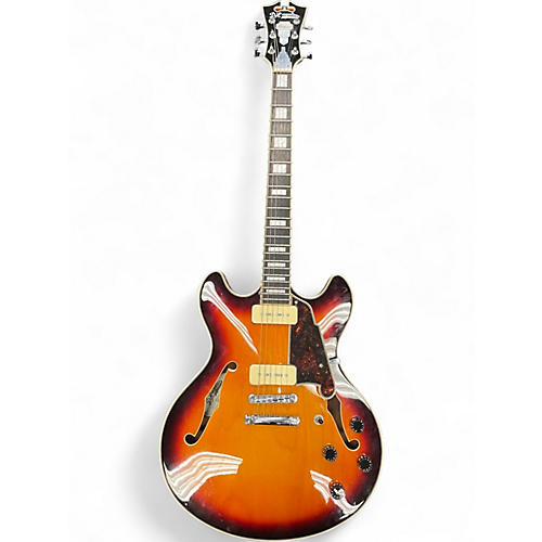 Used D'Angelico Premier Series DC 3 Tone Sunburst Hollow Body Electric Guitar 3 Tone Sunburst