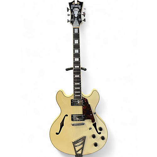 D'Angelico Used D'Angelico Premier Series DC Antique White Hollow Body Electric Guitar Antique White