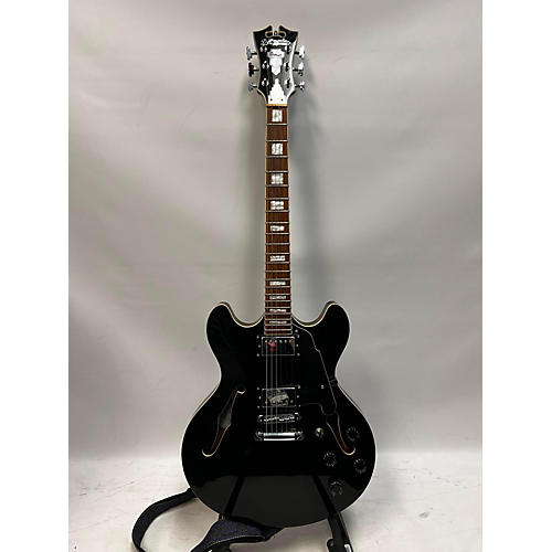 D'Angelico Used D'Angelico Premier Series DC Black Hollow Body Electric Guitar Black