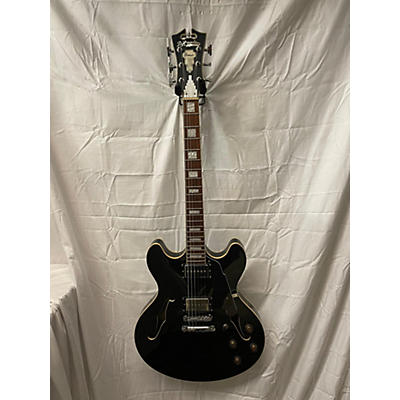 D'Angelico Used D'Angelico Premier Series DC Black Hollow Body Electric Guitar