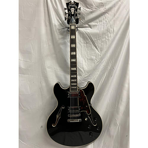 D'Angelico Used D'Angelico Premier Series DC Black Hollow Body Electric Guitar Black