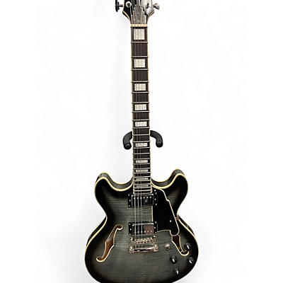 Used D'Angelico Premier Series DC Blue Burst Hollow Body Electric Guitar