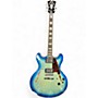 Used D'Angelico Premier Series DC Blue Burst Hollow Body Electric Guitar Blue Burst