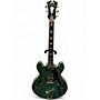Used D'Angelico Premier Series DC Blue Hollow Body Electric Guitar Blue