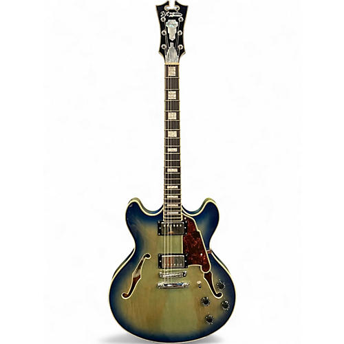Used D'Angelico Premier Series DC Blue Sunburst Hollow Body Electric Guitar Blue Sunburst