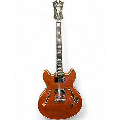 Used D'Angelico Premier Series DC Brown Hollow Body Electric Guitar