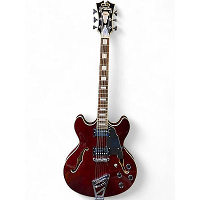 Used D'Angelico Premier Series DC Burnt Red Hollow Body Electric Guitar