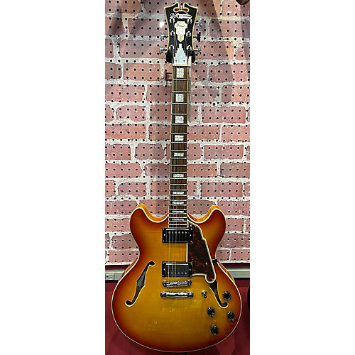 D'Angelico Used D'Angelico Premier Series DC Cherry Sunburst Hollow Body Electric Guitar Cherry Sunburst