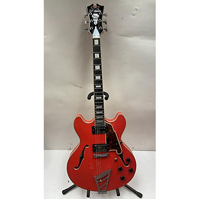 D'Angelico Used D'Angelico Premier Series DC Fiesta Red Hollow Body Electric Guitar