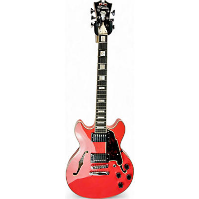 D'Angelico Used D'Angelico Premier Series DC Fiesta Red Hollow Body Electric Guitar