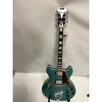 D'Angelico Used D'Angelico Premier Series DC Ocean Turquoise Hollow Body Electric Guitar