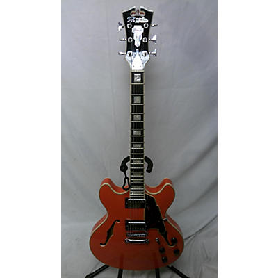 D'Angelico Used D'Angelico Premier Series DC Orange Hollow Body Electric Guitar