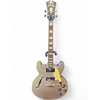 Used D'Angelico Premier Series DC SATIN DESERT GOLD Hollow Body Electric Guitar