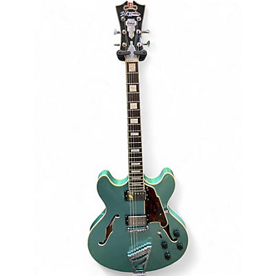 Used D'Angelico Premier Series DC Teal Hollow Body Electric Guitar