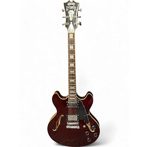 D'Angelico Used D'Angelico Premier Series DC Trans Wine Hollow Body Electric Guitar Trans Wine