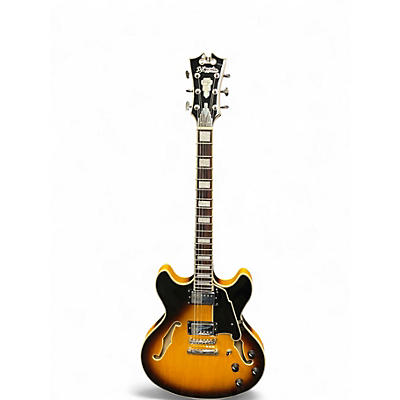 Used D'Angelico Premier Series DC Vintage Sunburst Hollow Body Electric Guitar