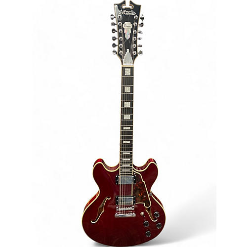 D'Angelico Used D'Angelico Premier Series DC Wine Red Hollow Body Electric Guitar Wine Red