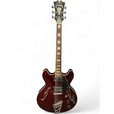 Used D'Angelico Premier Series DC Wine Red Hollow Body Electric Guitar