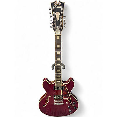 Used D'Angelico Premier Series DC Wine Red Hollow Body Electric Guitar