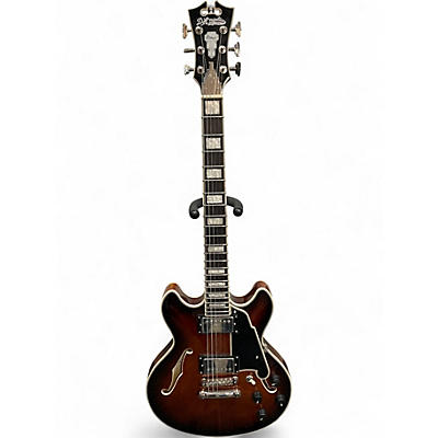 Used D'Angelico Premier Series DC brown burst Hollow Body Electric Guitar