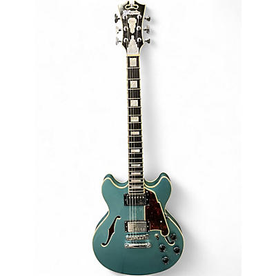 Used D'Angelico Premier Series DC sky blue Hollow Body Electric Guitar