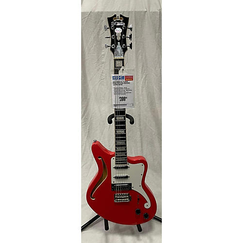 D'Angelico Used D'Angelico Premier Series Fiesta Red Solid Body Electric Guitar Fiesta Red