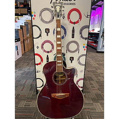 D'Angelico Used D'Angelico Premier Series Gramercy CS Cutaway Orchestra Wine Red Acoustic Electric Guitar