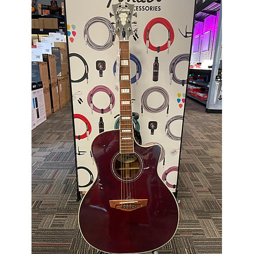 D'Angelico Used D'Angelico Premier Series Gramercy CS Cutaway Orchestra Wine Red Acoustic Electric Guitar Wine Red