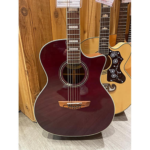 D'Angelico Used D'Angelico Premier Series Gramercy Cutaway Wine Red Acoustic Electric Guitar Wine Red