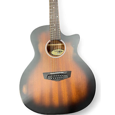 Used D'Angelico Premier Series LS Aged Mahogany 12 String Acoustic Electric Guitar
