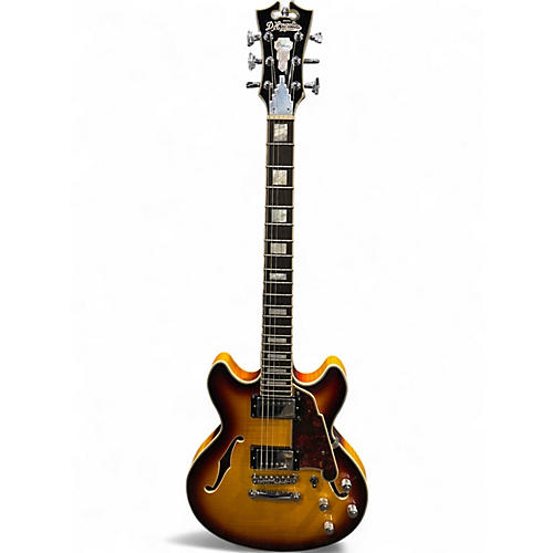 Used D'Angelico Premier Series MINI DC Vintage Sunburst Hollow Body Electric Guitar Vintage Sunburst