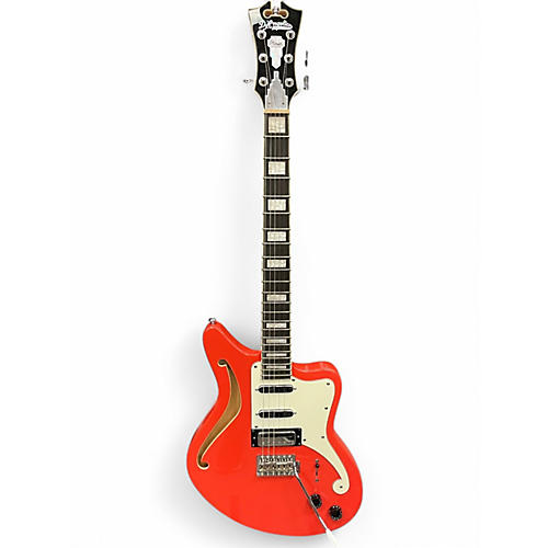 Used D'Angelico Premier Series SH Orange Hollow Body Electric Guitar Orange