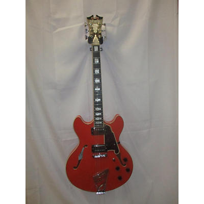 D'Angelico Used D'Angelico Premier Series SS Fiesta Red Hollow Body Electric Guitar