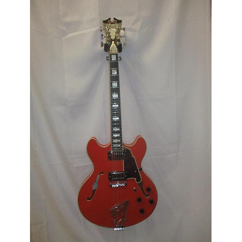 D'Angelico Used D'Angelico Premier Series SS Fiesta Red Hollow Body Electric Guitar Fiesta Red