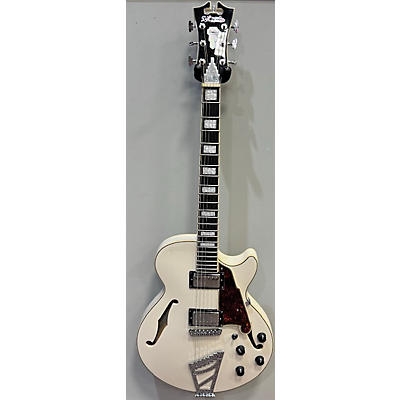 D'Angelico Used D'Angelico Premier Series SS White Hollow Body Electric Guitar